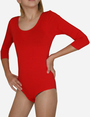 Pink Dance Leotard with Three Quarter Sleeves