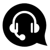 Icon depicting live support service, illustrated by a chat bubble outline.